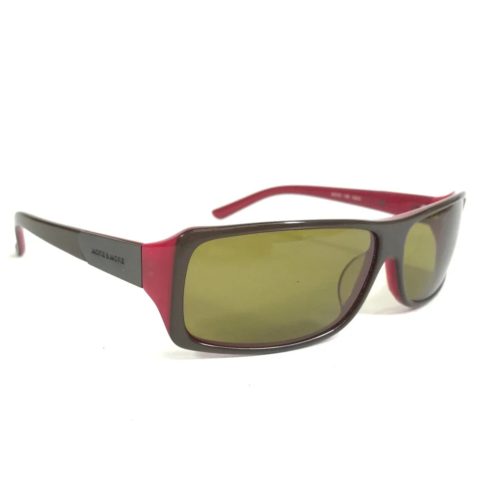 More & More Sunglasses Mod.54290 Col.790 Shiny Brown Pink Frames w/ Green Lenses